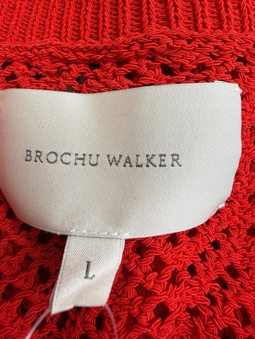 BROCHU WALKER Red Cotton Sweater Size L O0881 - Picture 5 of 8